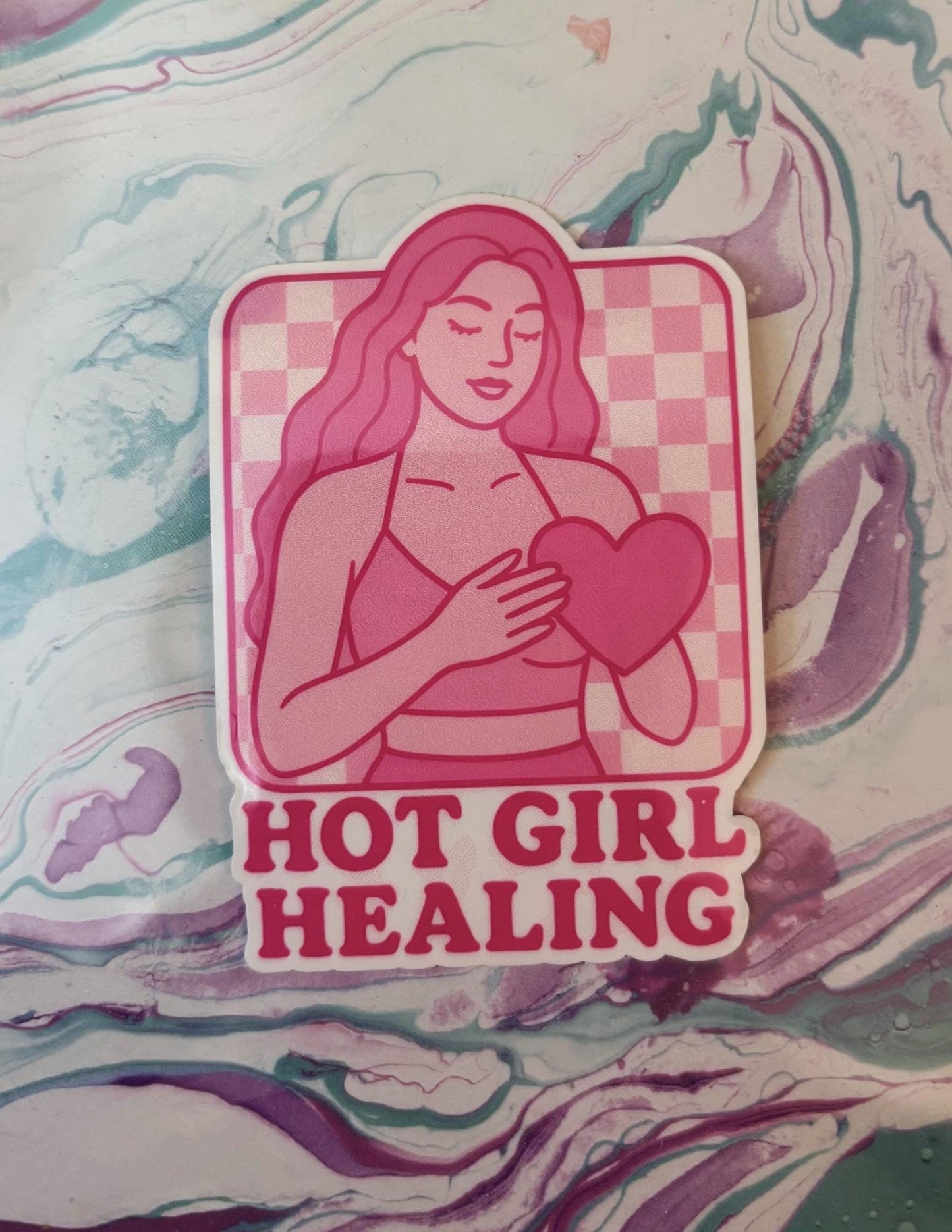 Hot Girl Healing Sticker
